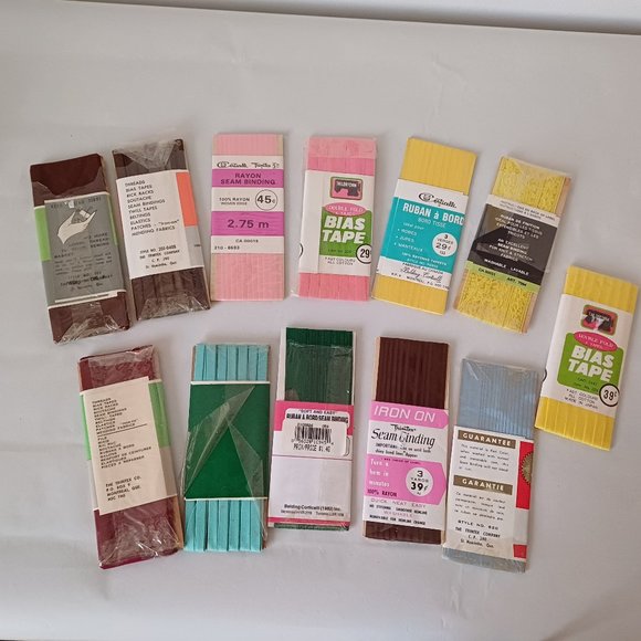 Vintage Seam Binding and Hem Facing Ribbons - Picture 6 of 10